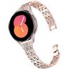 DEALELE Compatible con Samsung Galaxy Watch 6/6 Classic / 5/5 PRO / 4/4 Classic / 3 41mm / Active 2, Cinturino di Ricambio 20mm Strass Diamante Metallo per Huawei GT2 42mm / GT3 42mm, Oro Rosa