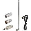 Superbat Antenna FM Telescopica per Ricevitore Stereo Interno Antenna Radio FM 75 Ohm Unbal per Yamaha Onkyo Denon Table Top Home Theater Ricevitore Radio Ricevitore Antenna Tuner