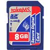 takeMS MS8192SDC-HC6 Class 6 SDHC Secure Digital 8192 MB