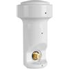 Megasat HD-Profi Single LNB - Universale (1 Utente, 0,1 dB, Connettore Placcato Oro, Protezione dalle Intemperie) - Bianco