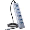 ZIUMIER Hub USB C, 7 porte USB C a USB 3.0 Hub in lega di alluminio
