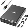 MAIWO Enclosure RAID per disco rigido a doppia baia per SSD SATA da 2,5 pollici HDD, RAID 0/1/JBOD/PM, USB 3.1 Gen 2 10Gbps con UASP, capacità 16 TB, alloggiamento esterno in alluminio HDD