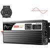 xijia CNSWIPOWER 2000W (Picco 4000W) Inverter di Potenza a Onda sinusoidale Pura DC 24V a AC 230V 50HZ convertitore，Presa UE Grande Conchiglia per RV Truck (DC24V (Gamma 20V-30V) 2000W)