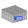 Tesla Future Batteries Batterie AA Pacco Da 50 LR6 Pile Alcaline 1,5 V Potenti Durevoli TESLA SILVER +