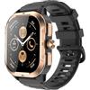 Jugeman GPS Smartwatch Uomo Donna, 2.06 HD Orologio Smartwatch con Chiamate Bluetooth, Cardiofrequenzimetroi/Sonno/SpO2/Contapass, 100+ Sportive Smart Watch, Notifiche, IP68 Fitness Tracker per iOS Android