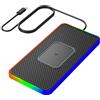 Generic Caricabatterie wireless veloce per auto, tappetino di ricarica antiscivolo, caricabatterie per cruscotto | stazione di ricarica compatibile con auto per smartphone, dispositivi abilitati Qi
