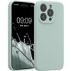 kwmobile Custodia Compatibile con Apple iPhone 15 PRO Cover - Back Case per Smartphone in Silicone TPU - Protezione Gommata - Menta Freddo