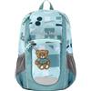 Step by Step Set zaino KIGA Maxi, con scomparto interno separato, mini zaino ergonomico con cintura toracica regolabile in altezza, per Kita, asilo e tempo libero, dai 3 anni in su, 10 l, Teddy Carlo - Blu