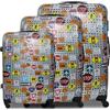 Valigeria.shop Set di 3 valigie trolley uomo donna capiente leggero rigido in policarbonato con 4 ruote tasche valigie viaggio bagaglio a mano 55x40x25 da cabina piccolo S medio M grande L da stiva con disegni