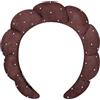 Hpfulseazn Fasce per capelli da spa, per il trucco e la cura della pelle, per lavare il viso o il viso, in spugna, accessorio per capelli da doccia, rimozione del trucco, trattamento della pelle (caffè, strass)