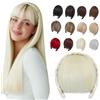 Elailite Cerchietto con Frangia Capelli a Trecce Posticci Donna Frangetta Frontale Finta Voluminoso Bang Hair Extension 55g Biondo Chiarissimo