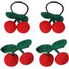 Hehglng 4 fermagli per capelli a forma di ciliegia rossa, stile vintage, per adulti, donne, ragazze, 1 pezzo (confezione da 1), in cotone e acrilico, clip per capelli