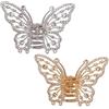 Blausky 6 Stück Haarklammer Metall Schmetterling,Glitzer Hair Clips Haarklammern mit Strasssteine Haarspangen Damen für Dünnes Dickes Haar,Haarstyling-Zubehör für Alltag Party Hochzeit,Gold/Silber