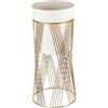 Cache-pot Piccolo in Metallo Bianco e Oro - Eleganza Moderna per Interni | L'Oca Nera
