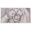 Quadro Grigio Sacra Famiglia Bongelli Preziosi - Capezzale Moderno 110x60 cm