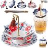 Generico Umbrella Shape Ceramic Tea Strainer, Umbrella Tea Strainer Infuser, Intricate Porcelain Tea Colander with Lightweight for Experience Filter Residues Kung Fu (Pink B)