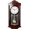 BEAZOOM Orologio da parete a pendolo in mogano, stile vintage, con movimento silenzioso, per soggiorno e casa, decorazione retrò