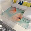 HOBBOY 160x220cm Tappeti d'area lavabili soggiorno tappeto floreali primaverili fiori moderni astratti arancioni sottili tappeti interni per camera da letto pranzo cucina ufficio