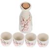 GALPADA Set Sakè Giapponese in Ceramica 1 Bollitore e 4 Tazze per Casa