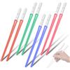 Generic 4 paia di bacchette a spada laser a LED, 9 colori cangianti, leggere, portatili, in ABS trasparente, rimovibili, lavabili in lavastoviglie, con batteria integrata