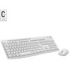 Logitech MK295 Silent Wireless Combo tastiera Mouse incluso RF Wireless QWERTY Inglese Bianco