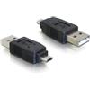 DeLOCK Adapter USB micro-B male to USB2.0 A-male USB 2.0 A Nero