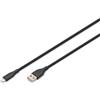 Digitus Cavo di collegamento in silicone Lightning, USB-A - Lightning 0,5 m, nero