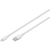 Digitus Cavo di collegamento in silicone Lightning, USB-A - Lightning 0,5 m, bianco