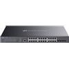 TP-Link Omada SG3428XMPP switch di rete Gestito L2+ Gigabit Ethernet (10/100/1000) Supporto Power over Ethernet (PoE) 1U Nero