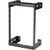 StarTech.com 15U 19 Rack di rete per montaggio a parete a 2 staffe - Rack a muro profondo 12/30cm a telaio aperto. Rack per