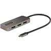 StarTech.com Adattatore USB-C a DisplayPort a 3 Porte - Hub MST per 3 Monitor DP 1.4, Convertitore per Notebook da USB Type-C a