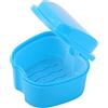 SUPVOX scatola per protesi con coperchio del filtro custodia portatile per uso quotidiano da viaggio a casa (azzurro)