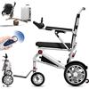 Generic Sedia a rotelle elettrica ultra leggera pieghevole con telecomando, batteria Li-ion 12 Ah, 150 kg, uso domestico