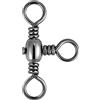 Dr.Fish 30 pezzi in acciaio inox da pesca a 3 vie girevoli Solid Rid Ring esche Rolling Tackles Connettore 2,3 cm 34 kg