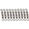 WOVEBIUS 10pcs Pesca Triple Rolling Swivels Solido Anello Gancio Linea Connettore 06, Tipo 06