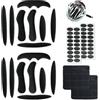 HMCEY 2 PCS Imbottitura Casco Bici Nero,Spugna Imbottitura Casco Moto con Chiusura a Strappo,HMCEY Spugna de Ricambio Cascos per Bicicletta Universali,Interno Cascos Moto per Auto Elettriche, Mountain Bike