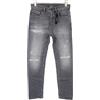 Diesel D-Eetar 0890F Uomo W28/L32 Jeans Ripped Taper In Cotone Grigio Stretch