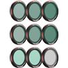 Freewell Confezione da 9 filtri magnetici per DJI Neo 2, include ND8, ND16, ND32, ND/PL, CPL, UV, filtri foschia nera per controllo cinematografico, riduzione dei riflessi e scatti vibranti
