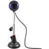 Ruilogod Testa rotonda Testa flessibile USB Webcam Fotocamera W Microfono W Microfono per PC Laptop