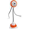 Ruilogod Telecamera USB USB di design LOLLY BIANCO arancione W Mic per PC Computer