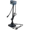 Ruilogod PC Collo d'oca 3,5 mm Mic USB 2.0 Camera webcam BLK BLK Blue