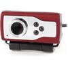 Ruilogod Clip on 640x480 0.3 mega pixel fotocamera USB2.0 MIC Webcam rosso per PC