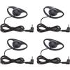 Eacam Auricolare Monoauricolare A Forma di D Auricolare Curvetta Mono 3,5 Mm Pieghevole Regolabile Driver da 23 Mm Cuscinetto Morbido con Spina A (4 pezzi)
