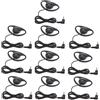 Eacam Auricolare Monoauricolare A Forma di D Auricolare Curvetta Mono 3,5 Mm Pieghevole Regolabile Driver da 23 Mm Cuscinetto Morbido con Spina A (10 pezzi)