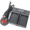 justinpower-eu Caricabatteria a doppio canale per fotocamere DSLR LP-E6 LP-E6N Canon EOS 6D 7D 70D 60D 5D Mark III 5D Mark II