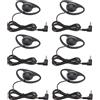 Eacam Auricolare Monoauricolare A Forma di D Auricolare Curvetta Mono 3,5 Mm Pieghevole Regolabile Driver da 23 Mm Cuscinetto Morbido con Spina A (6 pezzi)
