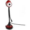 Ruilogod Red Bianco Angolo regolabile Angolo 1.3 Mega Pixel Mic USB 4 LED PC Webcam PC