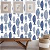 ICYEHAO Carta da Parati Pesci, 44,5 x 500 cm Blu Carta da Parati Adesiva Mare Armadi Trellis di Pesci del Mondo Sottomarino Astratto Pellicola Adesiva per Mobili,Camera da Letto,Soggiorno,Bagno
