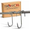 TronicXL Gancio da macellaio con occhiello ad anello, gancio a S, in acciaio inox, made in Italy, grande per verricello o gancio, portata 120 kg (2)