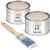 I LOVE paint I Love Chalk Paint Rosa Antico - Set Risparmio 2 Barattoli + Pennello - 750 ml totali - Vernice Effetto Gesso per Mobili - Chalk Paint Pittura Tutto Senza Carteggiare